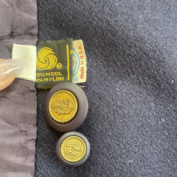 Vintage Rothschild Girls Sailor Navy Peacoat Size 7 ILGWU Union made USA - Picture 10 of 12